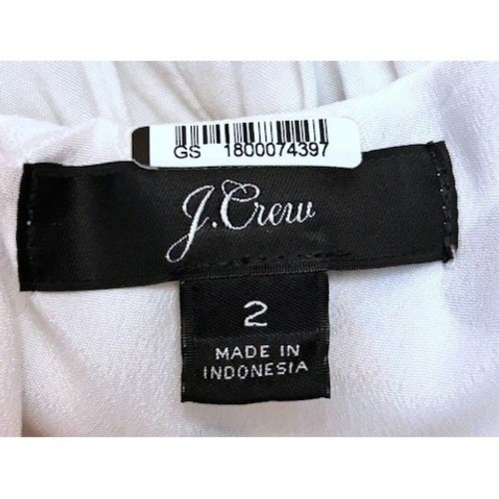 J.Crew Polka Dot Faux Wrap Mini Dress White Navy Blue Preppy Retro Vibe Size 2 - Picture 5 of 13